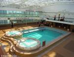 ID 2798 AURORA (2000/76152grt/IMO 9169524) - The Crystal Pool, located on the Lido Deck,  with the Skydome roof closed.